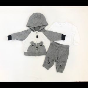 3-Piece Little Bear Jacket Set